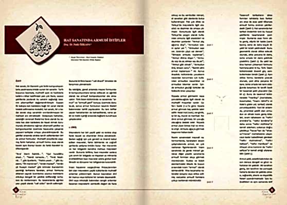 HAT SANATINDA ARMUDÃŽ İSTİFLER